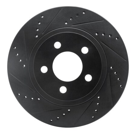 Dynamic Friction Co DFC Brake Rotor - Drilled and Slotted - Black 633-54171L