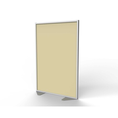 Ghent Floor Partition, Aluminum Frame with Caramel Vinyl Panel, 72''H x 48''W MP7248-8A