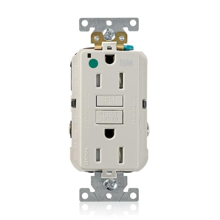 Leviton SmartlockPro GFCI 15A WR/TR/HG/PI Lt Al GFWT1-HGT