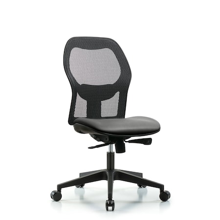 Blue Ridge Ergonomics Mesh Back Chair, Sterling Seat, Casters BR-EXE-VMDHCH-RG-H0-A0-RC-8840
