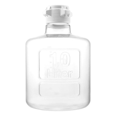 Zoro Select Carboy, Polycarbonate, 401.32 mm H, White 518-CG51-FLS