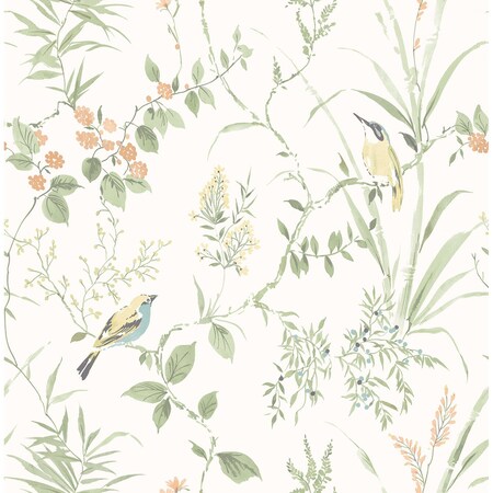 Brewster Imperial Garden Sage Botanical Wallpaper 2904-24174