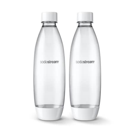Sodastream Slim Carbonating Bottle, 1 L Capacity, Plastic, White 1741261010