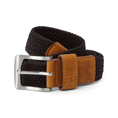 Footjoy Woven Golf Belt - Black/Regular FTJWOVGBLTBLK