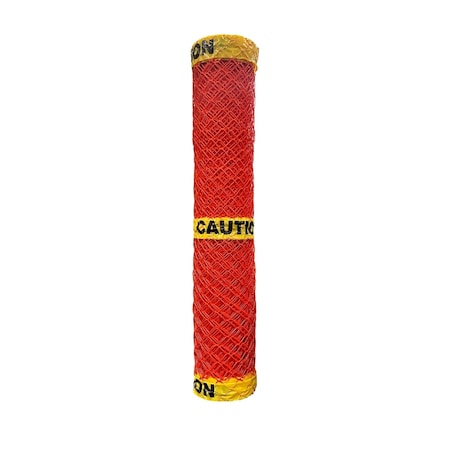 Mutual Industries Diamond Link Orange 4 ft x50 ft  w/ Caution tape engraved 14988-4145-48