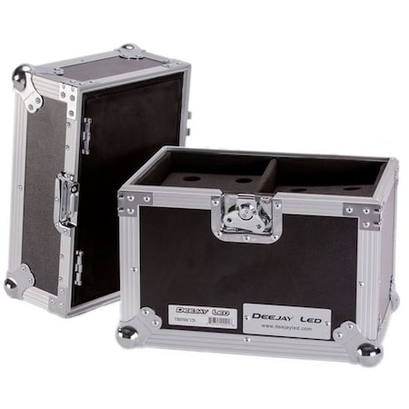 Deejay Led Fly Drive Case For Twelve Handheld Microphones w/Storage Compartment or Similarly Sized Equipment w TBHMIC12S