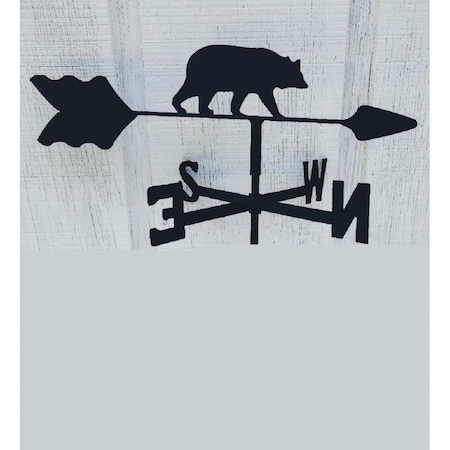 The Lazy Scroll Bear Roof Mount Weathervane bearroof