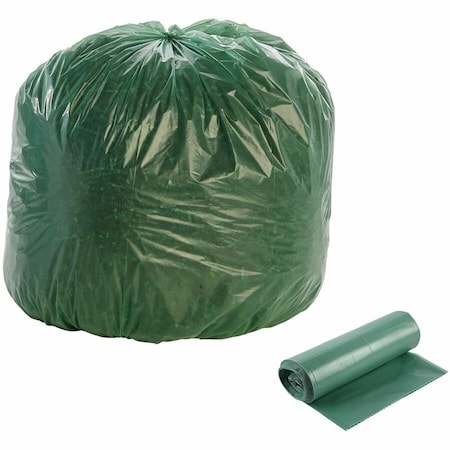 Stout 33 gal Trash Bags, 1.10 mil (28 Micron), Green, 40 PK STOG3340E11