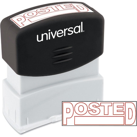 Universal Message Stamp, POSTED, Pre-Inked/Re-Inkable, Red UNV10065***