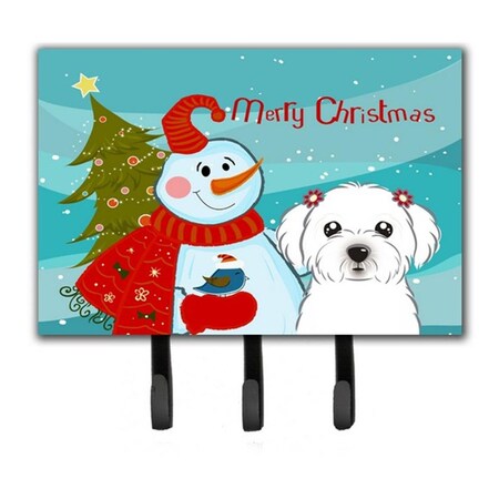 Carolines Treasures Snowman With Maltese Leash and Key Holder BB1828TH68