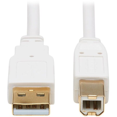 Eaton EATON USB 2.0 A To B Antibacterial Cable M/m, White, 6 Ft. 1.83 M U022AB-006-WH