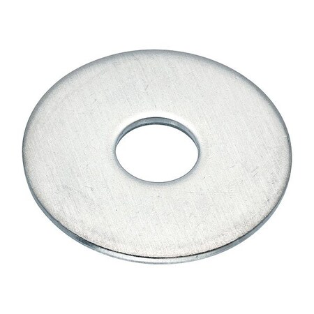 Zoro Select Flat Washer, For Screw Size 5/16 in , Aluminum Plain Finish, 5 PK WASB51WAL