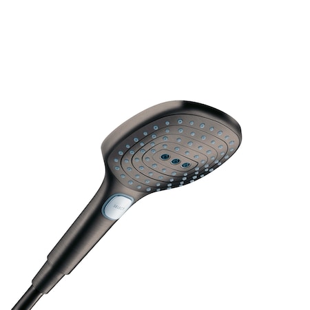 Hansgrohe Raindance Select E Handshower 120 3-Jet, 2.0 GPM in Brushed Black Chrome 04528340