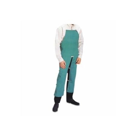 Best Welds Cotton Sateen Split Leg Bib Apron, 24 in x 36 in, Cotton Sateen, Visual Green 902-CA-300-S