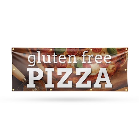 Signmission Gluten Free Pizza, 36 Inch x 96 Inch, Vinyl Banner B-96-30673