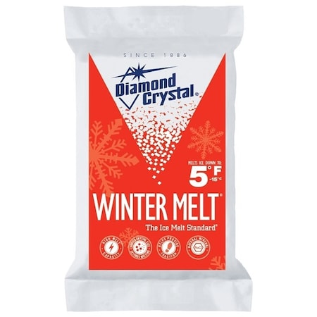 Cargill Cargill Diamond Crystal Winter Melt 100012604 Ice Melter Salt, White, 25 lb Bag 100012604