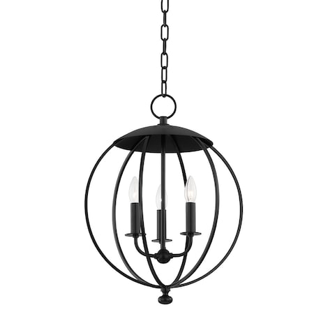 Hudson Valley Lighting Wesley 3 Light Lantern 16.5 In. Aged Iron 9117-AI