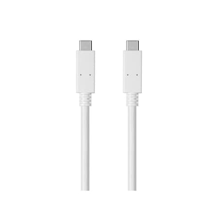 Monoprice Essentials USB Type-C to Type-C 3.1 Gen 1 Cable - 5Gbps_ 3A_ 30AWG_ Wh 27921
