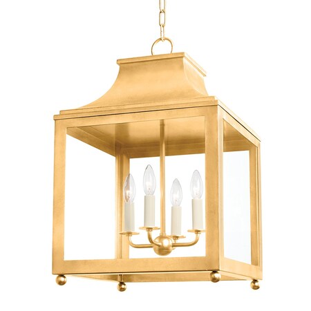 Mitzi Leigh 4 Light Pendant 7.75 In. Vintage Gold Leaf H259704L-VGL