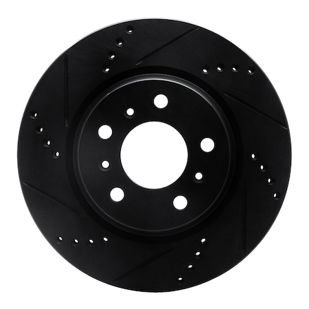 Dynamic Friction Co DFC Brake Rotor - Drilled and Slotted - Black 633-52024L