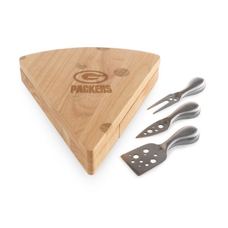 Picnic Time Family Of Brands NFL Green Bay Packers - Swiss Cheese Cutting Board & Tools Set 850-00-505-123-2