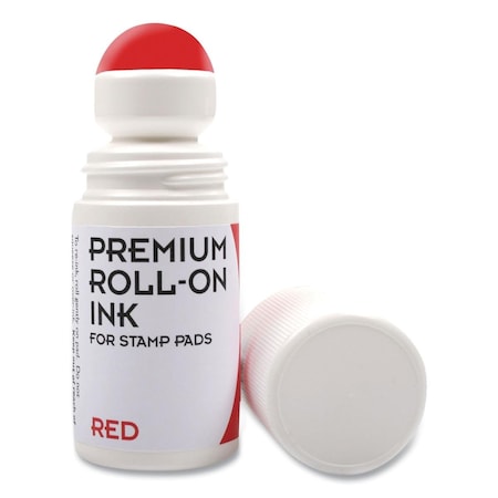Consol Stamp 2 oz Premium Roll-On Ink Refill Stamp, Red 30260