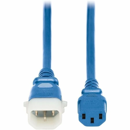 Eaton Tripp Lite series PDU Power Cords C13 to P-Lock C14 Heavy-Duty 15A 250V 14 AWG 2ft Blue, 6PK P005-E02-ABL-6