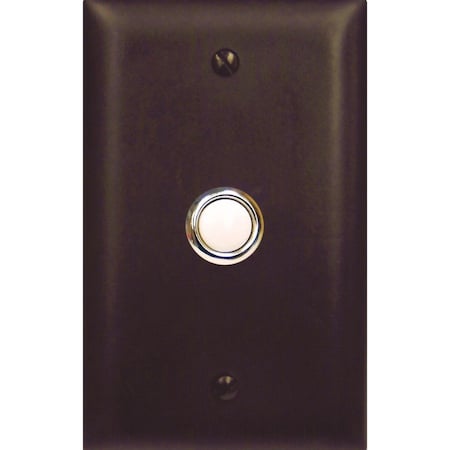 Viking Electronics Door Bell Button Dark Brown Panel DB-40-BN