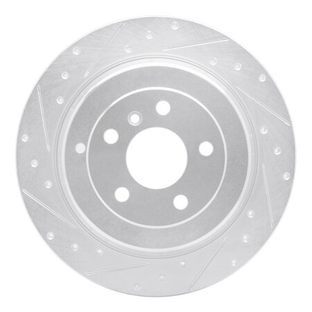 Dynamic Friction Co DFC Brake Rotor - Drilled and Slotted - Silver 631-63129L