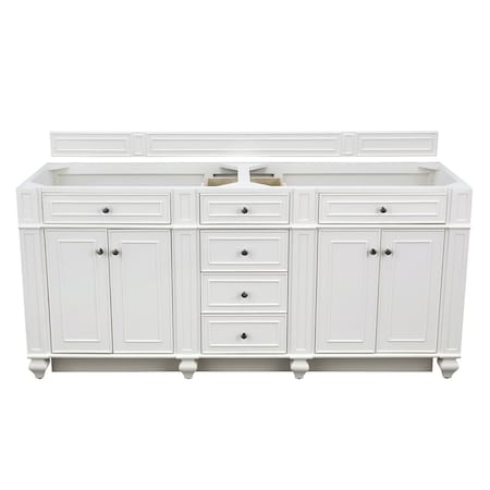 James Martin Vanities Vanity, without top, Bright White, 71.9 in W x 22.9 in D, 157-V72-M-BW