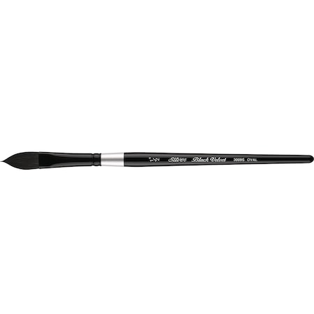 Silver Brush Black Velvet Brush, Oval Wash, Size 1/2 3009s-1/2