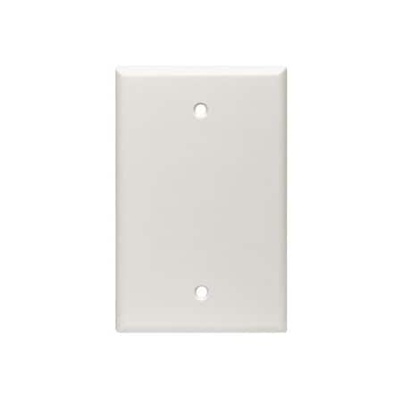 Leviton Blank Wallplate, Midway Size, Gang 1, White 80514-W