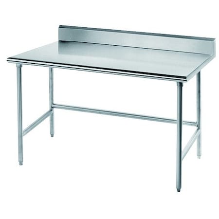 Advance Tabco Special Value Work Table 24 in.W x 24 in.D 16 gauge 304 stainless steel top with 5 in.H backsplash KMSLAG-242-X
