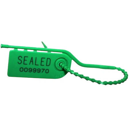 Non-Branded 8in Green Easy Remove Pull Tight Seals, 1000PK SE1019G