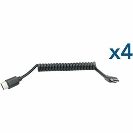 Jar Systems USB-C to USB-C Coiled Cables 4-Pack ADAPT4-USBC-CABLE