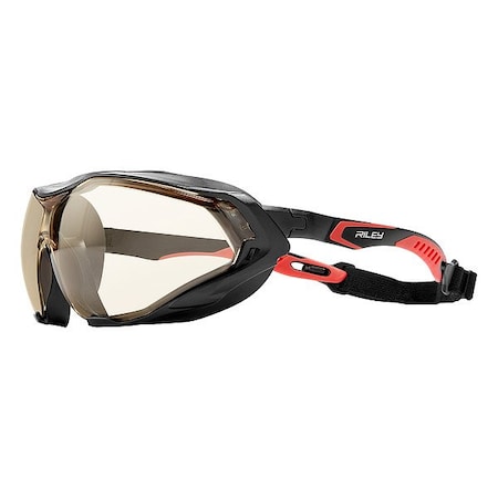 Globus Safety Glasses, Black/Red, Full-Frame Riley Sparta Pro LED