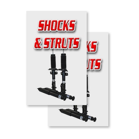 Signmission Shocks&Struts, Vinyl Decals Only 24 Inch x 36 Inch, Vinyl Decal, 2PK DSB-2436-2PACK-Shocks&Struts