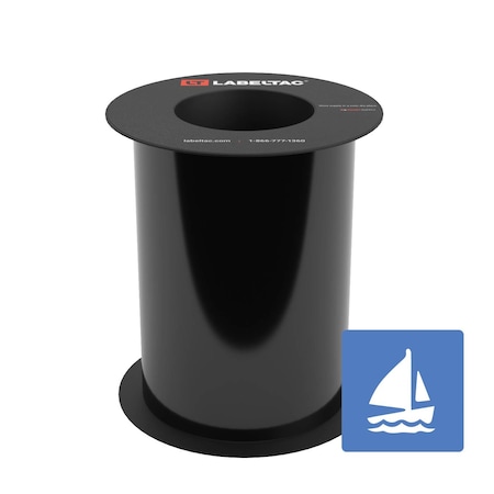 Labeltac Marine Supply 7in x 75ft LT9, Black LT703MN-C