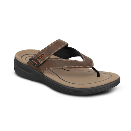 Orthofeet Eldorado Men Sndl Brn, Size 11 568