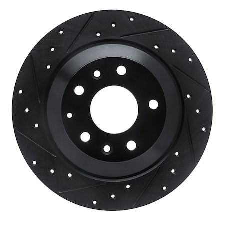 Dynamic Friction Co DFC Brake Rotor - Drilled and Slotted - Black 633-80083L