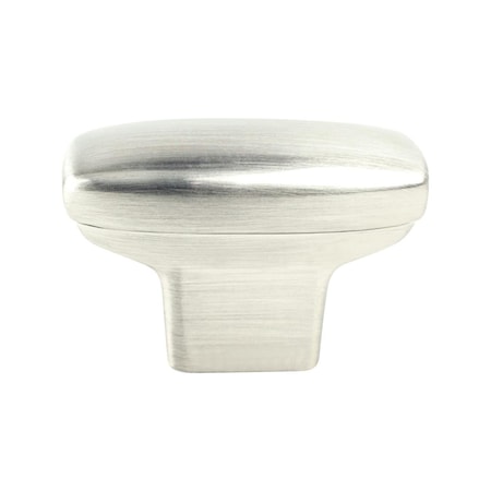 Berenson Transitional Advantage One Brushed Nickel Rounded Rectangle Knob 9181-1BPN-P