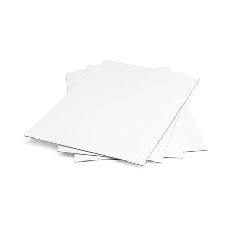 Mvp Packaging Paperboard Pads (White/Brown), 8in x 4.75in, 0.018in thick, 50PK CRB08051850