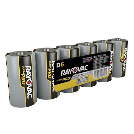 Rayovac ULTRA PRO BATTERY, ZINC-MANGANESE DIOXIDE, 1.5 V NOMINAL, D ALD-6