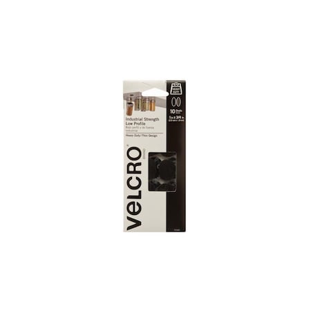Velcro Brand Hook and Loop Fastener Heavy Duty Low Profile Small Nylon 1in L Black, 10PK 91000