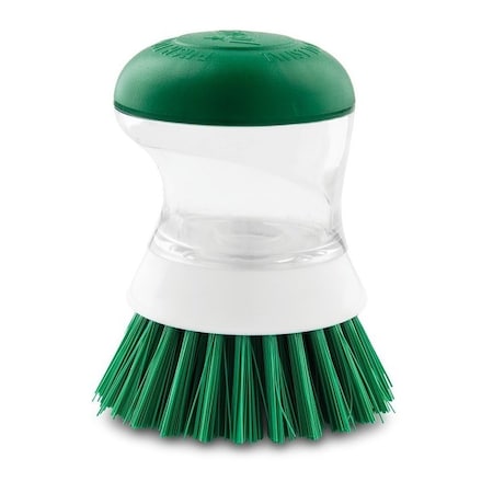 Libman LIBMAN Palm Brush, Nylon Trim, Comfort Grip Handle, Green Handle 1278