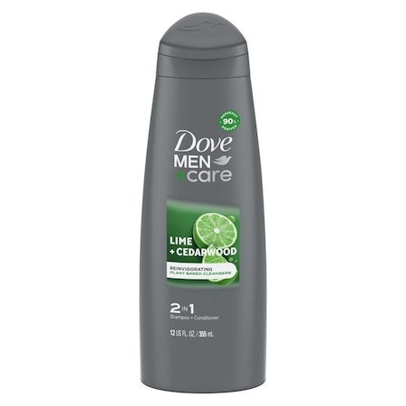 Dove Men+Care Lime Plus Cedarwood 2 in 1 Shampoo and Conditioner, 12 Ounce, 6PK 69797914