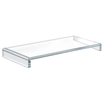 Azar Displays Clear Acrylic 1/2" Thick Riser w/ Bumpers, 15.75"L x 7.75"W x 2"H 515369-1PK