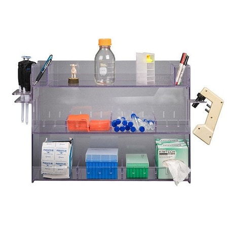 Poltex Lab Bulk Bin, Clear, 24 3/4 in L BENCHTOP24-BRK-PIPTRBRK