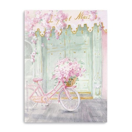 Homeroots Pretty Pastel Pink Paris Unframed Print Wall Art 399107