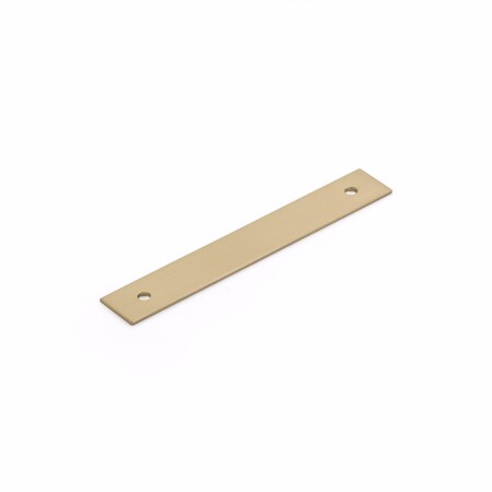 Schaub 3-1/2in Center to Center Pub House Backplate for Pull Signature Satin Brass Finish 5103B-SSB
